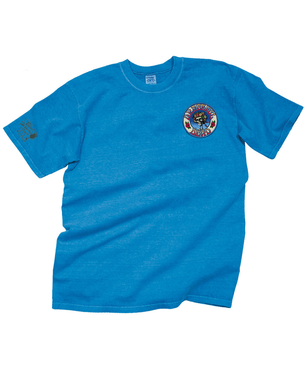 Grateful Dead Hawaiian Bertha - Blue Hawaii Dyed Short Sleeve Crewneck T-Shirt