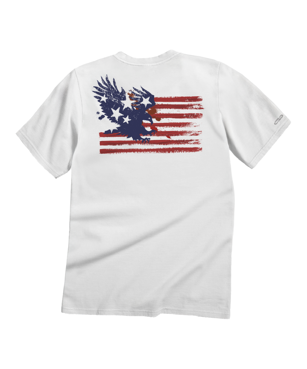 American Pride - White Short Sleeve Crewneck T-Shirt
