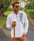 Alii Guard - Natural/Gray Long Sleeve Longboard Hooded Tee