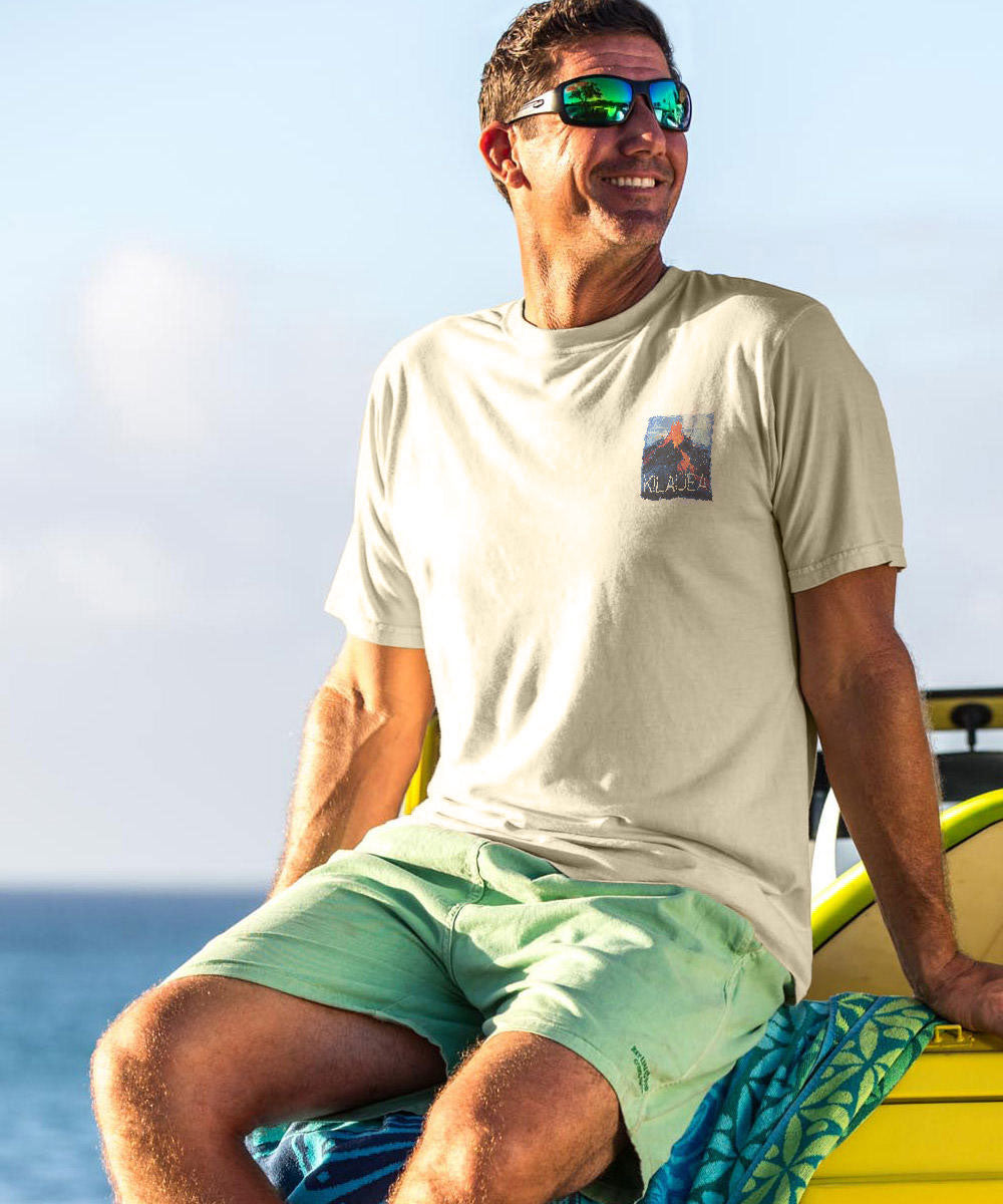 Painted Kilauea Flow - Coconut Short Sleeve Crewneck T-Shirt