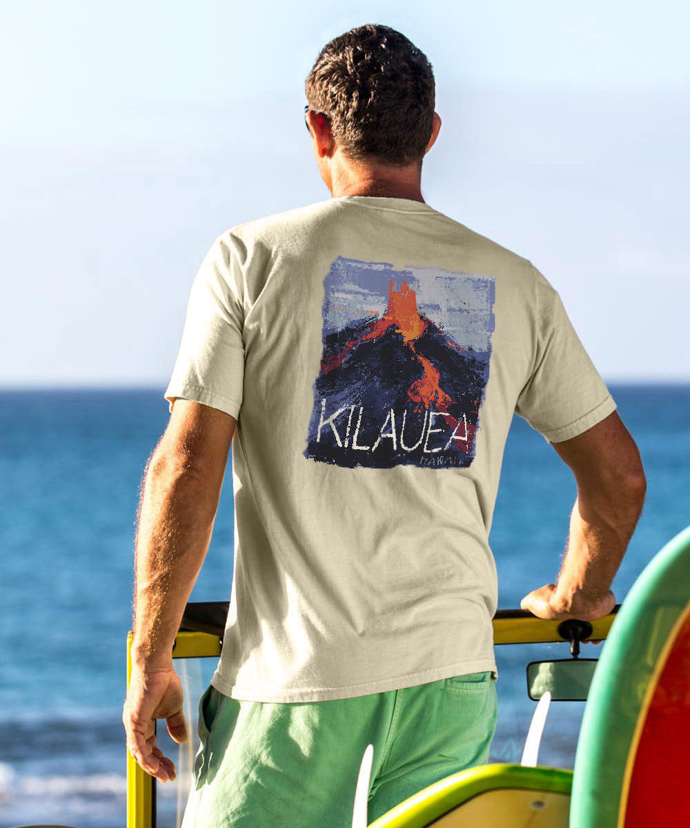 Painted Kilauea Flow - Coconut Short Sleeve Crewneck T-Shirt