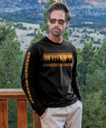 Mountain View Band - Jet Black Long Sleeve Pima T-Shirt