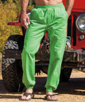Green Apple Dyed Canton Pants