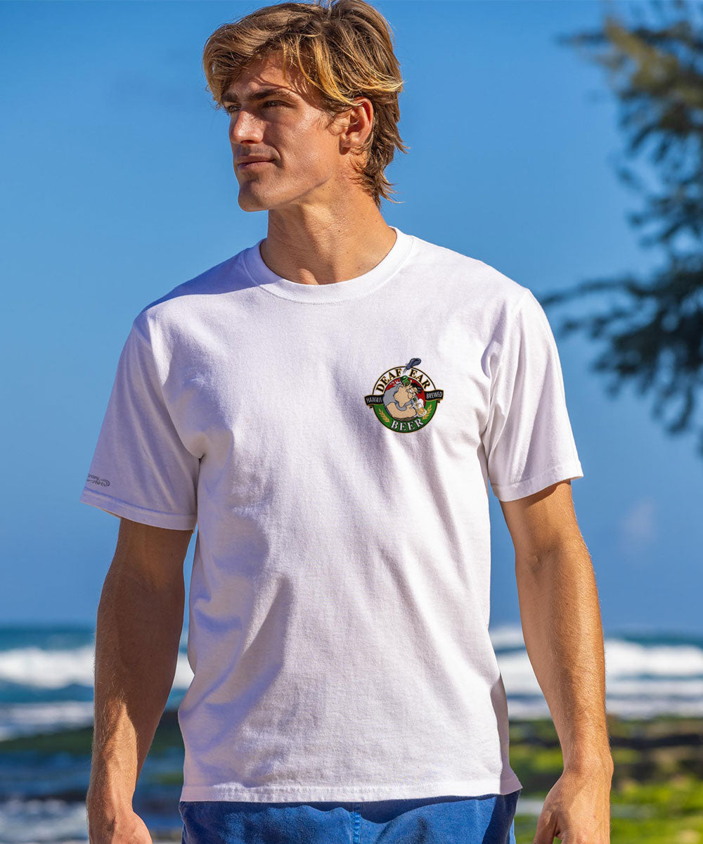 Deaf Ear Beer - White Short Sleeve Crewneck T-Shirt