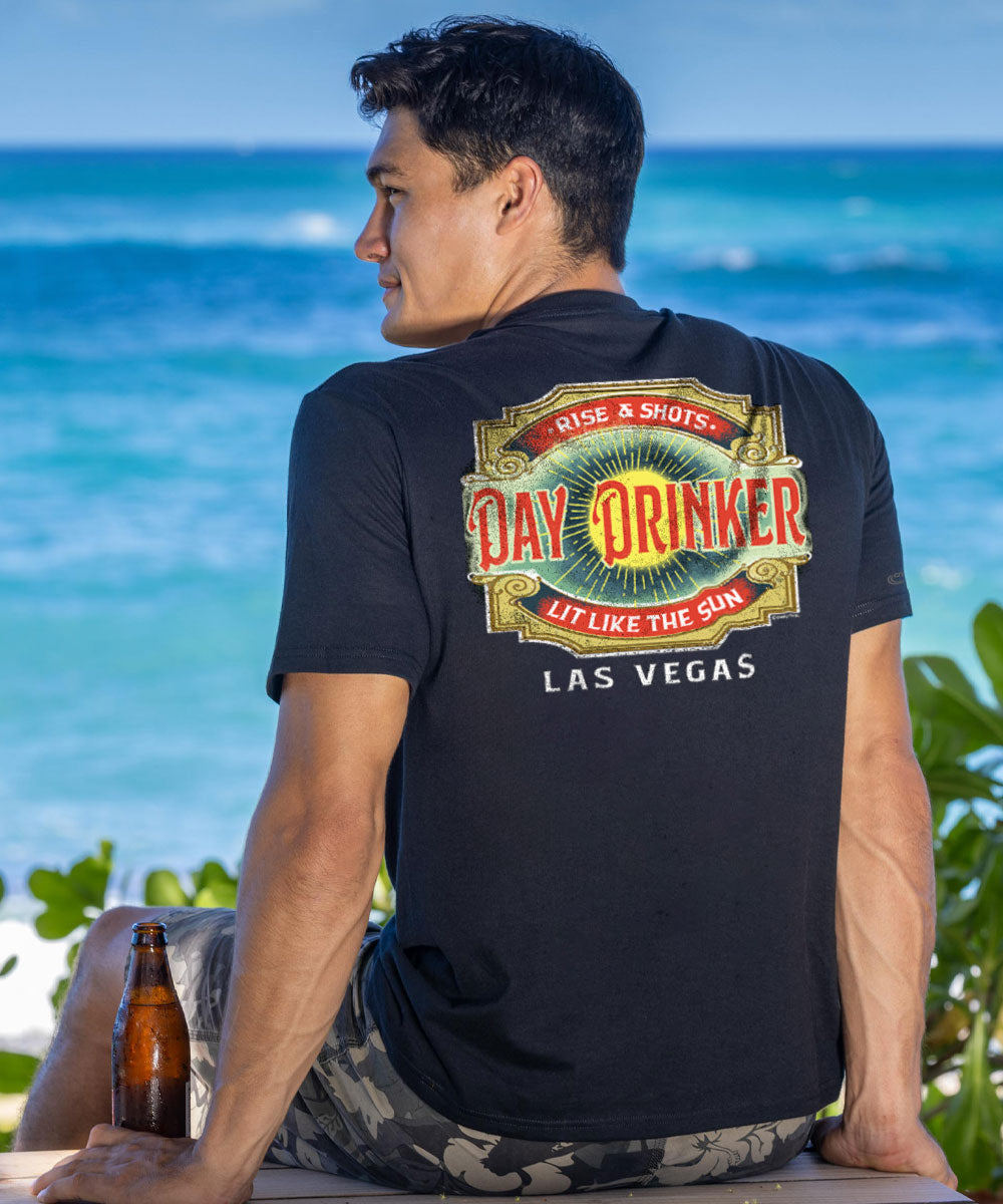Day Drinker - Black Short Sleeve Crewneck T-Shirt