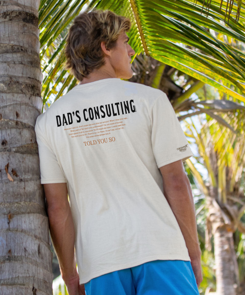 Dad Consulting - Coconut Dyed Short Sleeve Crewneck T-Shirt