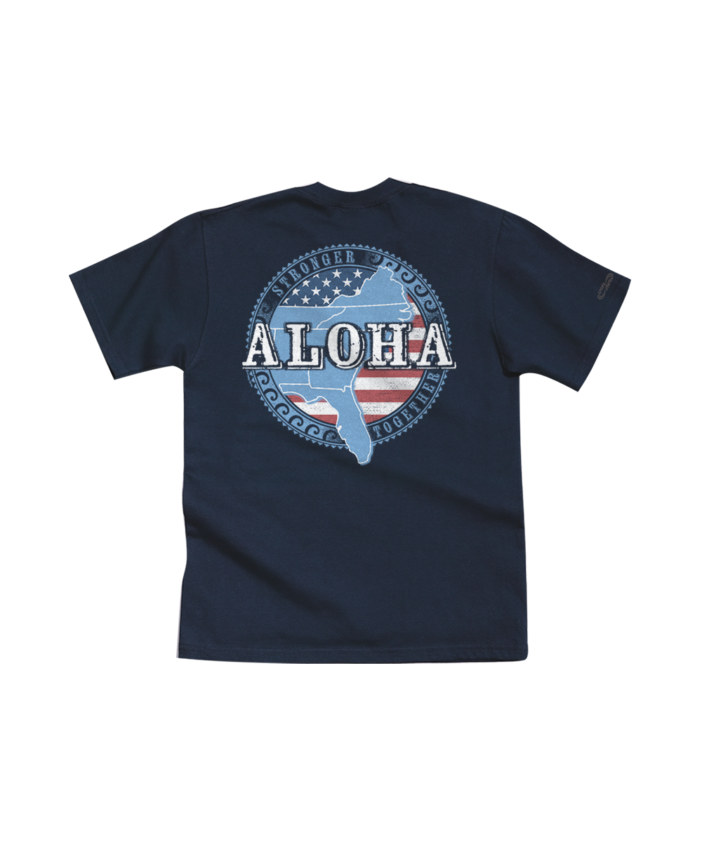 Aloha Stronger Together - Navy Short Sleeve Crewneck T-Shirt