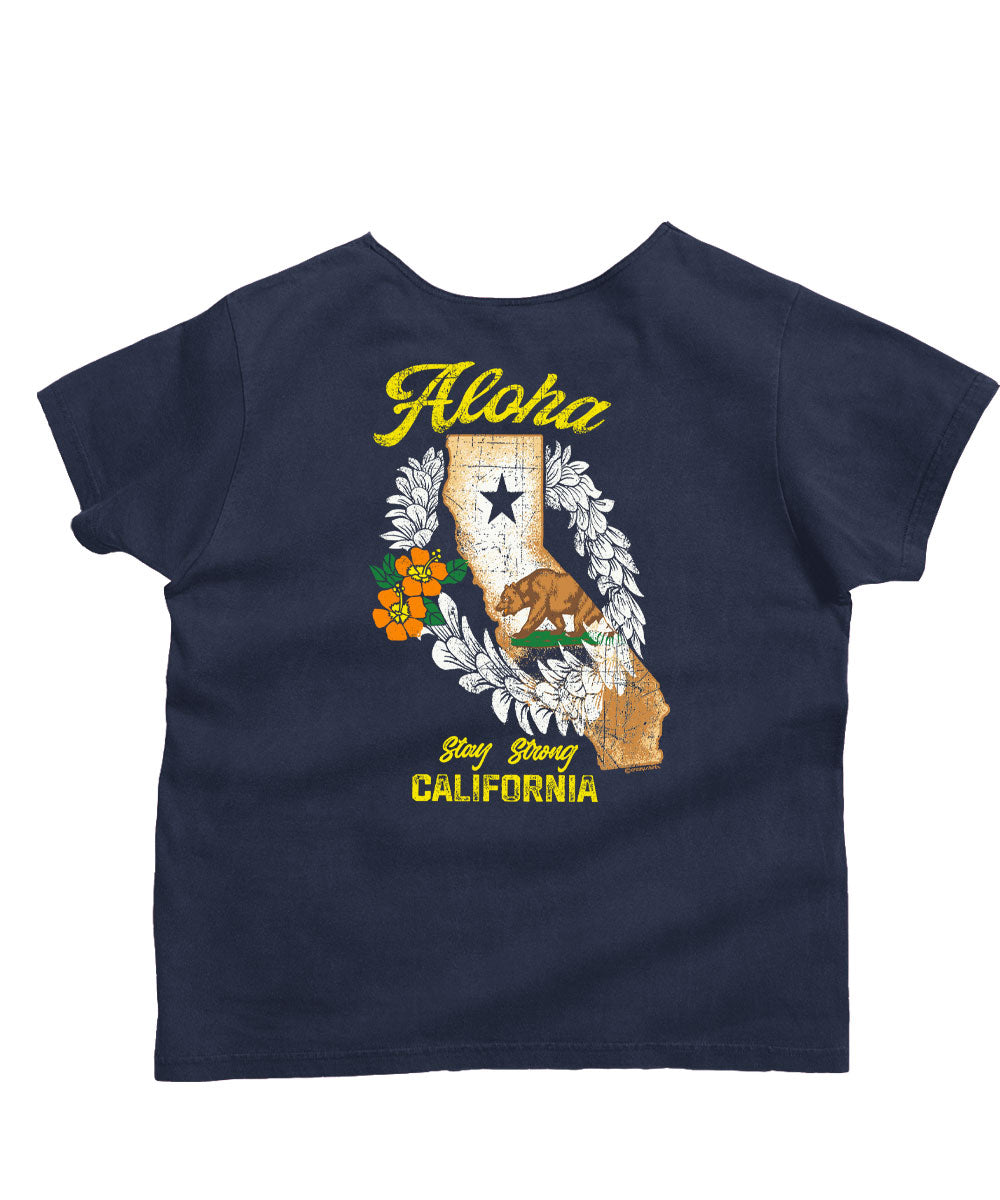 California Strong - Navy Short Sleeve Scoop Neck T-Shirt