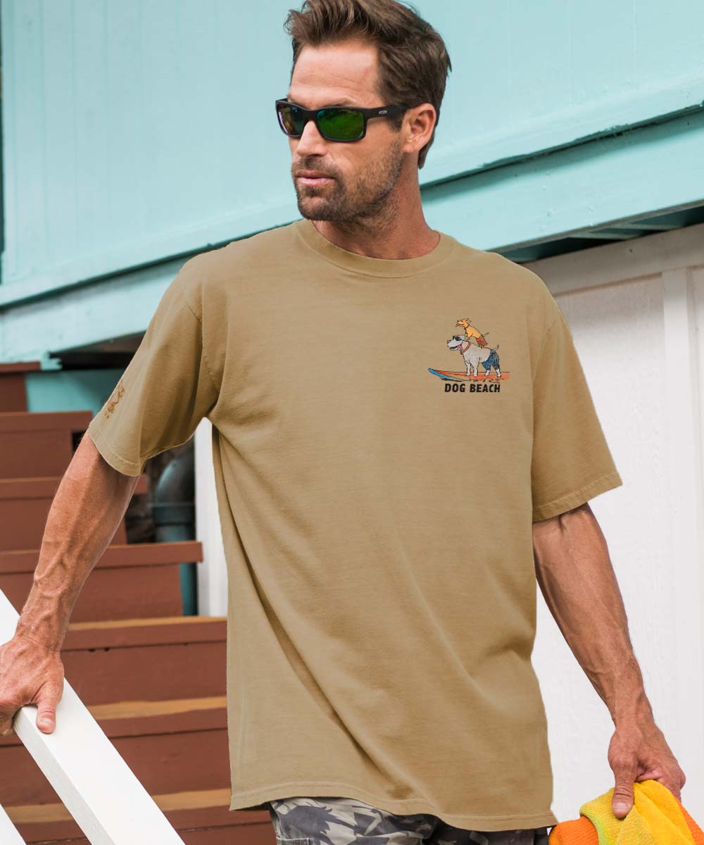Dog Beach - Kona Coffee Dyed Short Sleeve Crewneck T-Shirt