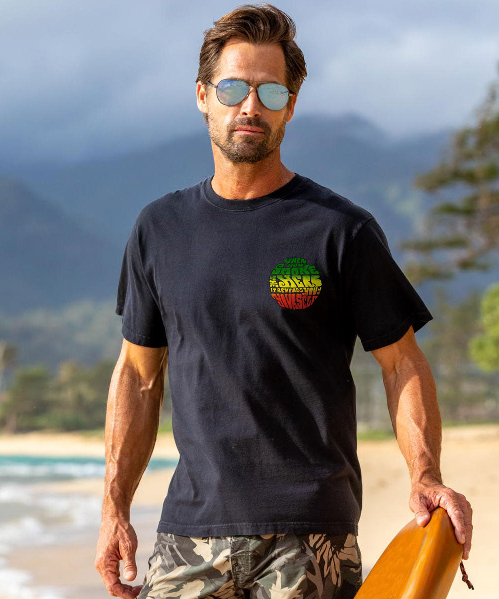 Bob Marley Smoke The Herb - Black Short Sleeve Crewneck T-Shirt