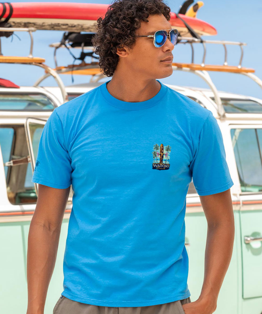 Duke Kahanamoku Statue Blue Hawaii Classic Crewneck T-Shirt