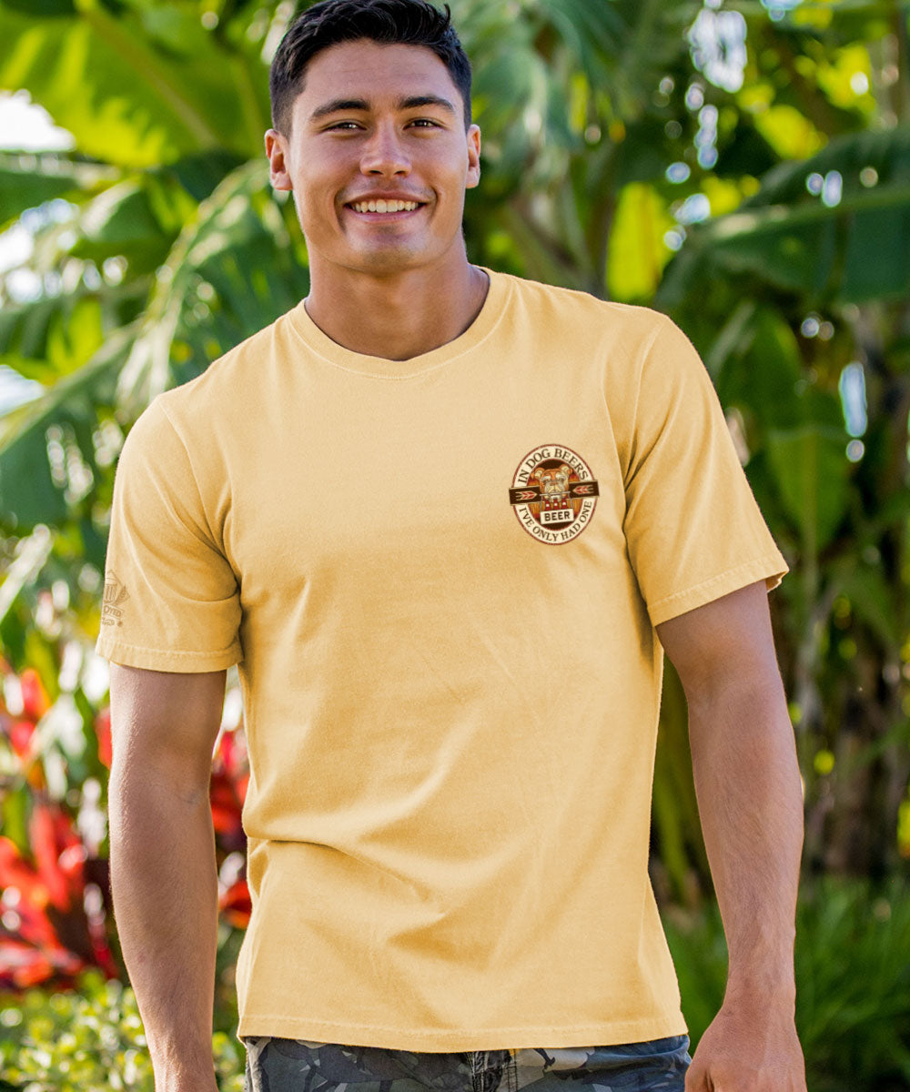 In Dog Beers - Beer Dyed Short Sleeve Crewneck T-Shirt