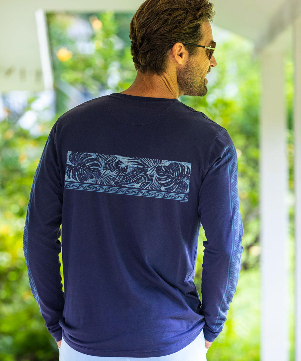 Holo Holo Band - Indigo Long Sleeve Pima T-Shirt