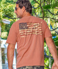 Painted Flag - Chile Dyed Short Sleeve Crewneck T-Shirt