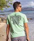 Good Luck Tribal Honu - Key Lime Dyed Short Sleeve Crewneck T-Shirt