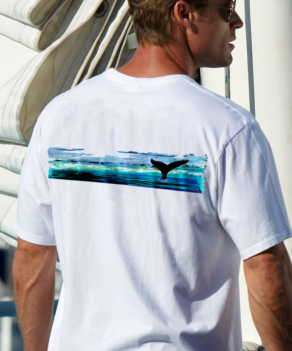 Into Blue - White Short Sleeve Crewneck T-Shirt