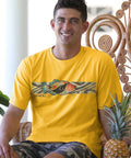 Humu Tribal Stripe - Pineapple Dyed Short Sleeve Crewneck T-Shirt