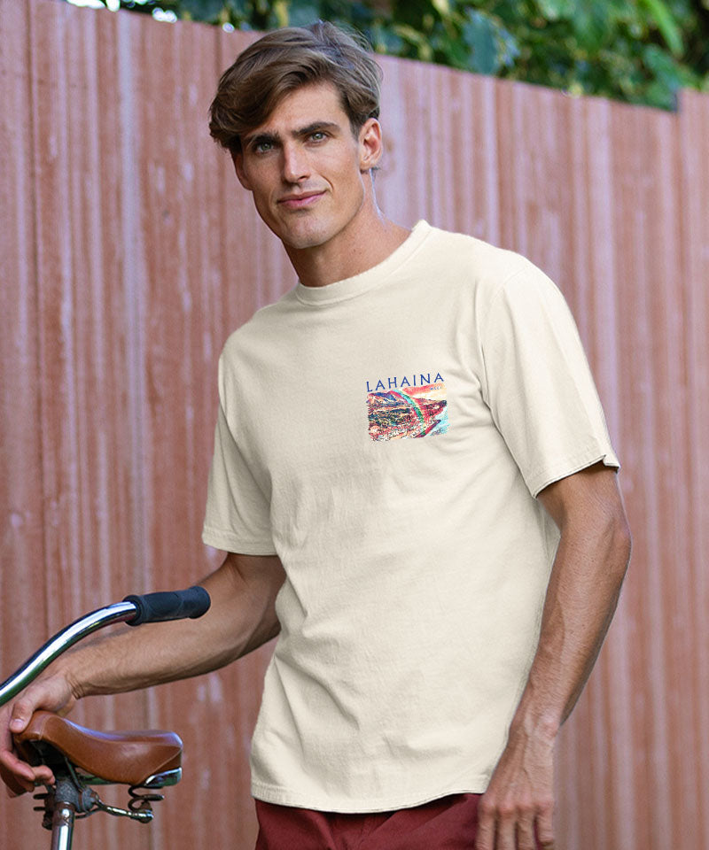 Lahaina Watercolor - Coconut Dyed Short Sleeve Crewneck T-Shirt