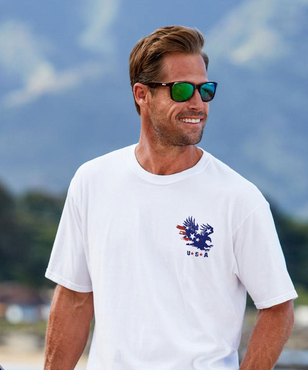 American Pride - White Short Sleeve Crewneck T-Shirt
