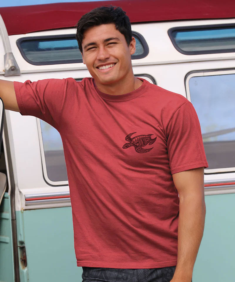 Ocean Tribe - Paradise Red Dyed Short Sleeve Crewneck T-Shirt