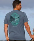 Manta Reef Glide - Blue Steel Short Sleeve Pima T-Shirt