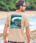 Haleiwa Sign North Shore - Kona Coffee Dyed Short Sleeve Crewneck T-Shirt