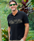Island Band - Black Short Sleeve Oceanfront Polo Shirt