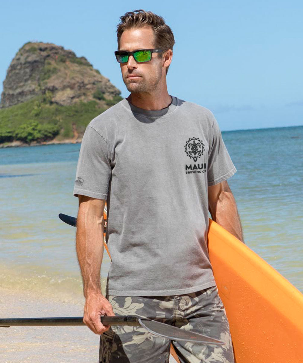 Maui Brewing Co Sobrehumano - Crater Dyed® Short Sleeve Crewneck T-Shirt